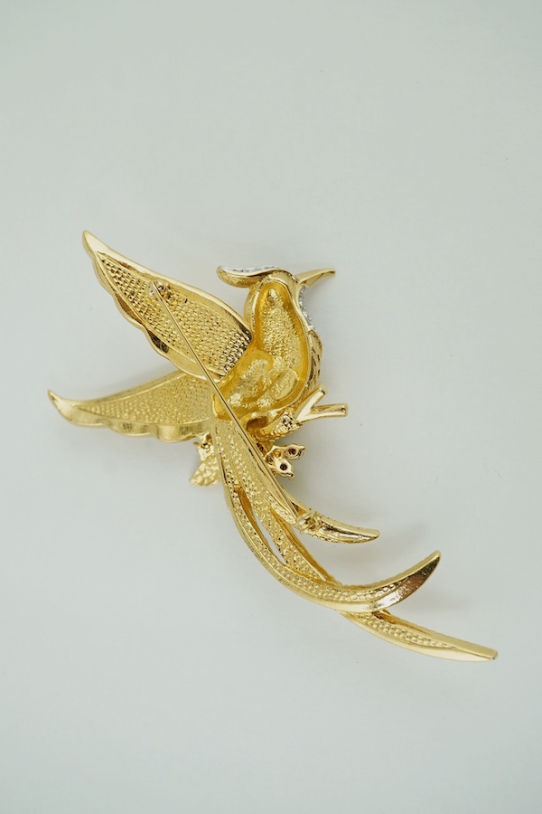 A Marcel Boucher for Keyes 'bird of paradise' costume brooch, 95mm. Condition - fair to good